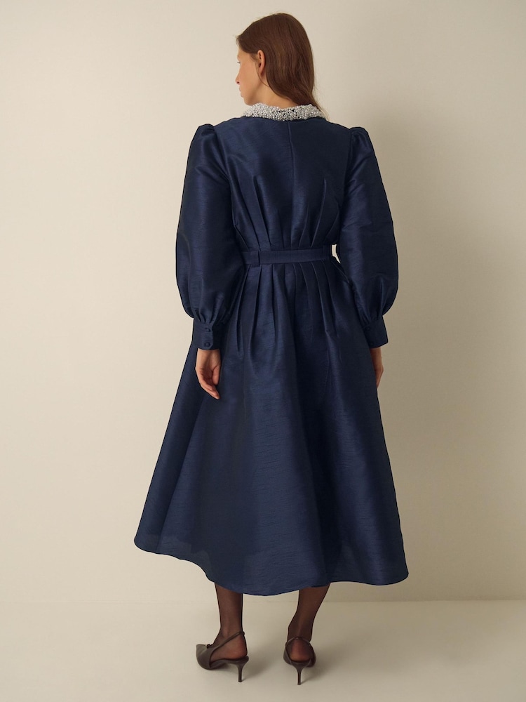 Monsoon Hallie Embellished Collar Midi Shirt Dress - Εικόνα 2 από 4 Monsoon Hallie Embellished Collar Midi Shirt Dress - Εικόνα 2 από 4