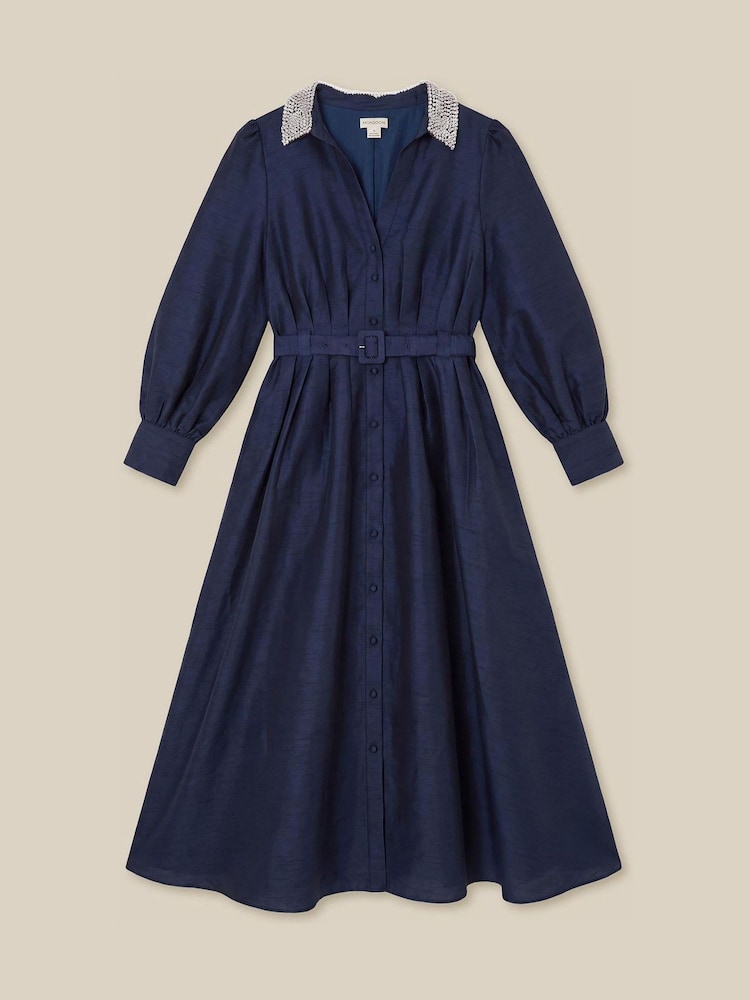 Monsoon Hallie Embellished Collar Midi Shirt Dress - Εικόνα 4 από 4 Monsoon Hallie Embellished Collar Midi Shirt Dress - Εικόνα 4 από 4