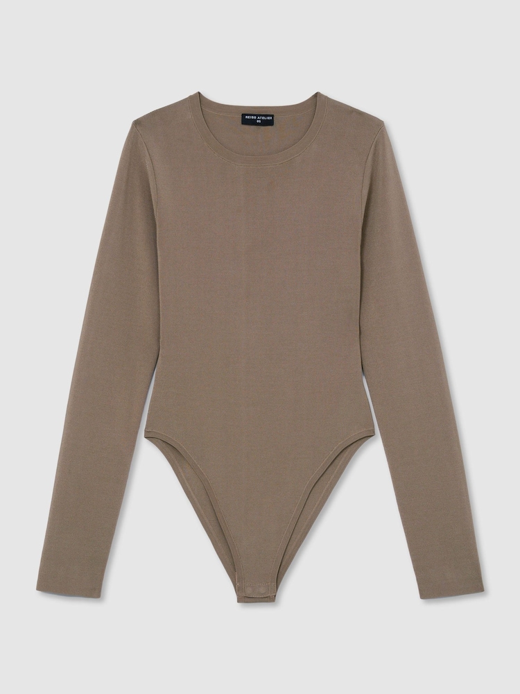 Atelier Silk-Blend Jersey Long-Sleeve Bodysuit - Image 2 of 6 Atelier Silk-Blend Jersey Long-Sleeve Bodysuit - Image 2 of 6