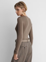 Atelier Silk-Blend Jersey Long-Sleeve Bodysuit - Image 5 of 6