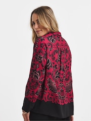 JD Williams Red Placement Print Shirt - Image 2 of 4