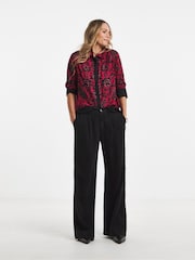 JD Williams Red Placement Print Shirt - Image 3 of 4