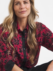 JD Williams Red Placement Print Shirt - Image 4 of 4
