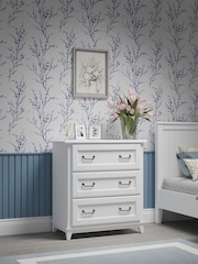 Laura Ashley White Devon 3 Drawer Chest - Image 1 of 4