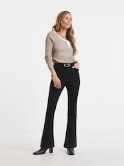 أسود - JD Williams Authentic Flared Jeans - صورة 1 من 4