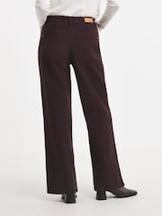 JD Williams Chocolate Brown Authentic Wide Leg Jeans - Image 2 of 4