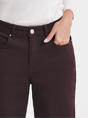 JD Williams Chocolate Brown Authentic Wide Leg Jeans - Image 4 of 4