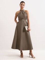 Phase Eight Green Krystel Halter Dress - Image 1 of 7
