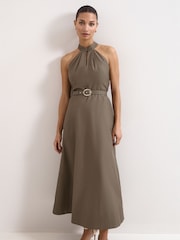 Phase Eight Green Krystel Halter Dress - Image 3 of 7