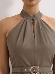 Phase Eight Green Krystel Halter Dress - Image 4 of 7