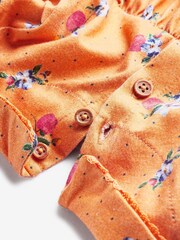 Blue & Orange Floral Baby Jersey Frill Dress 2 Pack (0mths-2yrs) - Image 5 of 7