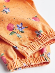 Blue & Orange Floral Baby Jersey Frill Dress 2 Pack (0mths-2yrs) - Image 6 of 7
