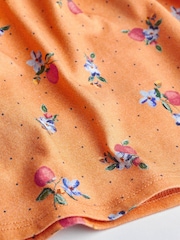 Blue & Orange Floral Baby Jersey Frill Dress 2 Pack (0mths-2yrs) - Image 7 of 7
