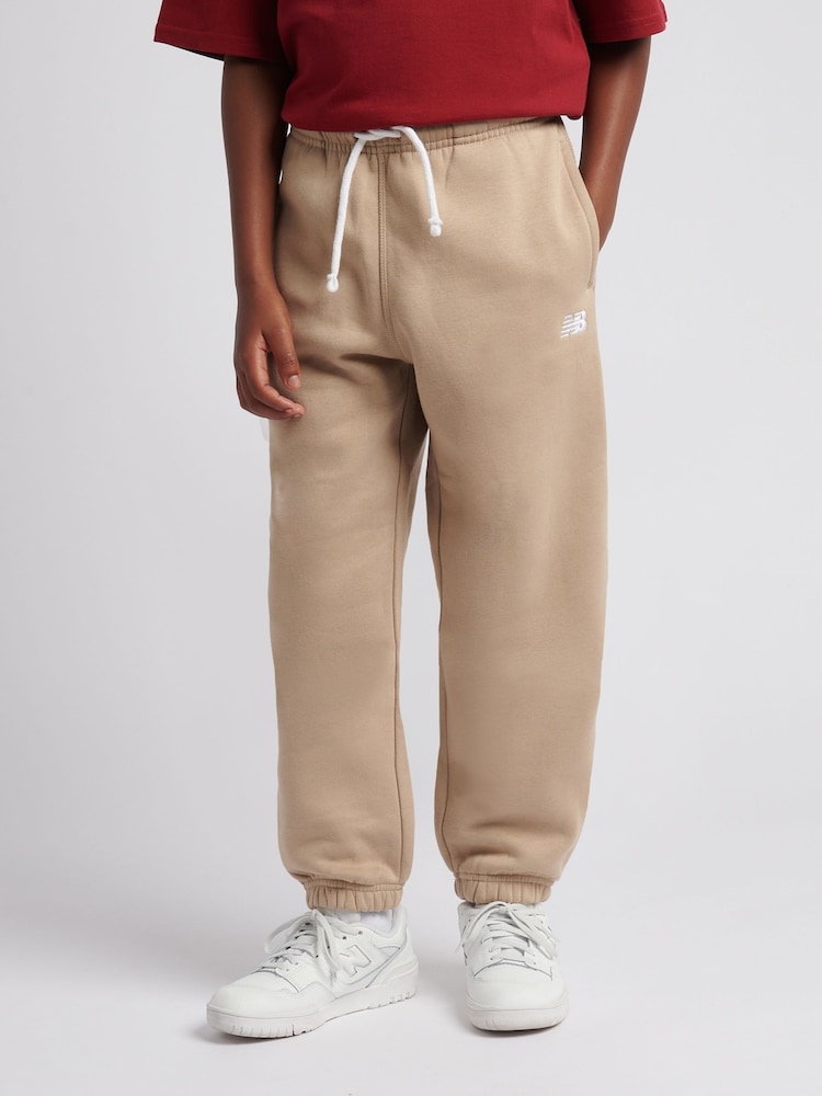 New Balance Natural Small Brush Back Logo Joggers - Image 1 of 8 New Balance Natural Small Brush Back Logo Joggers - Image 1 of 8