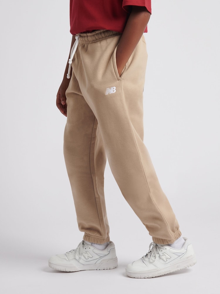 New Balance Natural Small Brush Back Logo Joggers - Image 2 of 8 New Balance Natural Small Brush Back Logo Joggers - Image 2 of 8