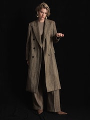 Atelier Wool-Blend Textured Double-Breasted Coat - Image 1 of 8