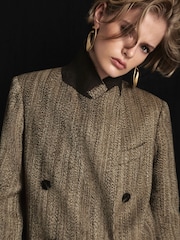 Atelier Wool-Blend Textured Double-Breasted Coat - Image 6 of 8