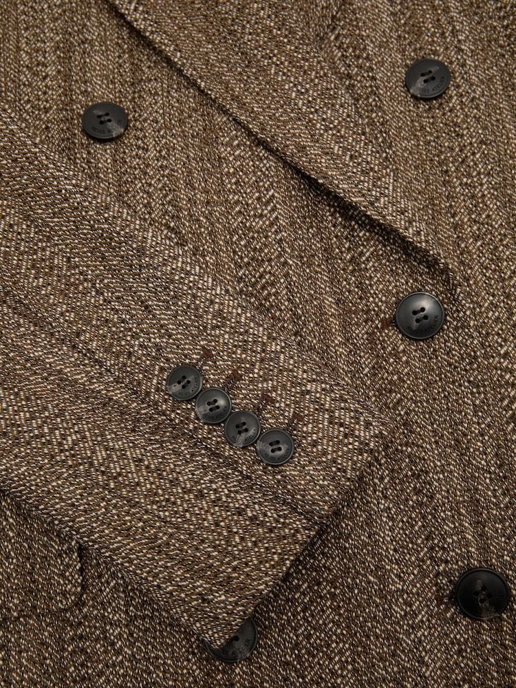 Atelier Wool-Blend Textured Double-Breasted Coat - Image 8 of 8 Atelier Wool-Blend Textured Double-Breasted Coat - Image 8 of 8