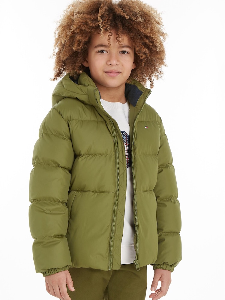 Tommy Hilfiger Kids Essential Daunenjacke, Grün - Bild 1 von 6