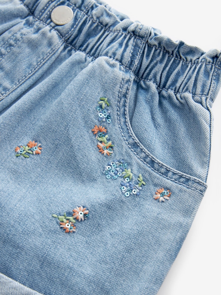 دنيم - شورت مطرز بالأزهار (3 شهور-7 سنوات) - صورة 7 من 7 دنيم - شورت مطرز بالأزهار (3 شهور-7 سنوات) - صورة 7 من 7