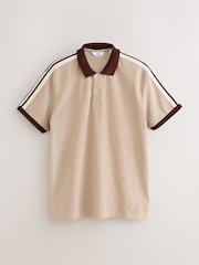 Stone Overarm Stripe Pique Polo Shirt - Image 5 of 7
