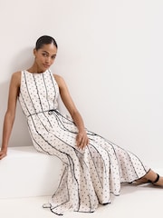 Phase Eight Cream Kimberly Midi Dress - Image 6 of 7