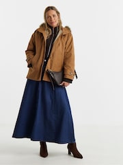 JD Williams Qulit Lined Fur Collar Parka - صورة 3 من 4