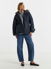 JD Williams Quilt Lined Faux Fur Collared Parka - صورة 2 من 4