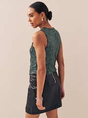 Green Sequin Waistcoat - Image 2 of 6