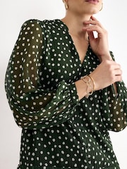 Phase Eight Green Alma Swing Dress - Image 5 of 6