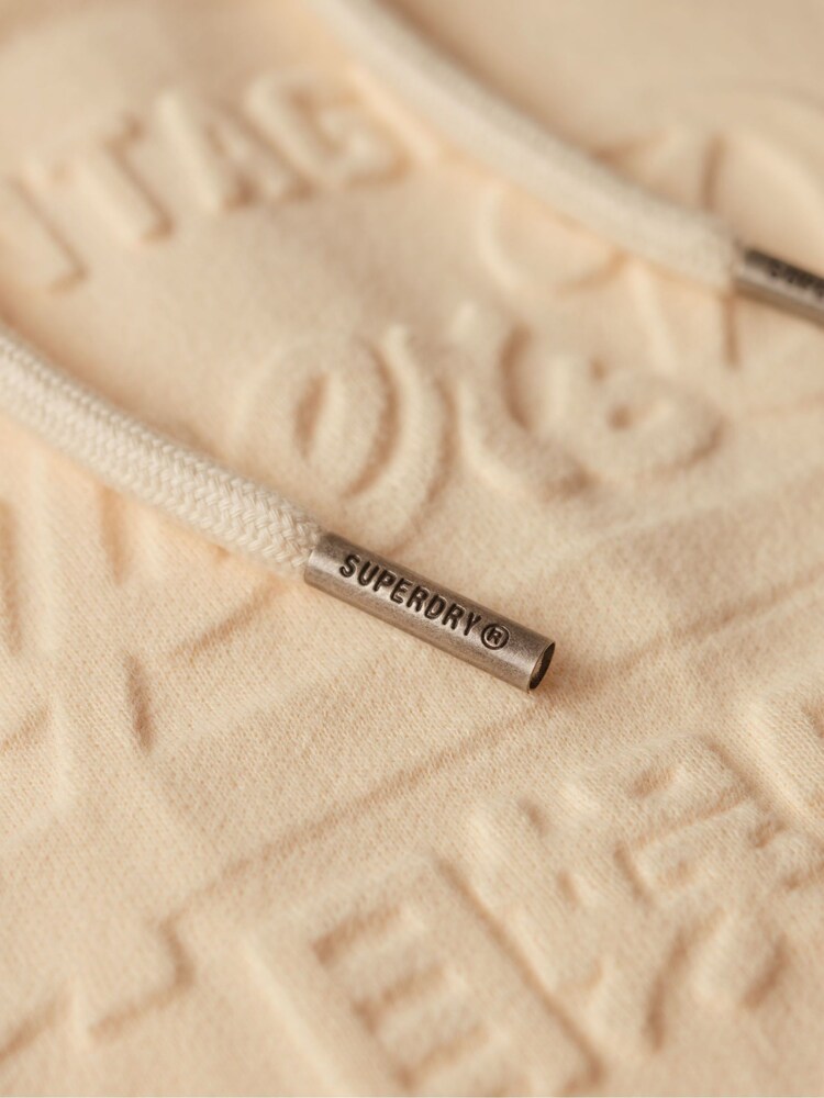 Rice Bílá - Superdry mikina s kapucí a reliéfním vintage logem - Image 9 of 9