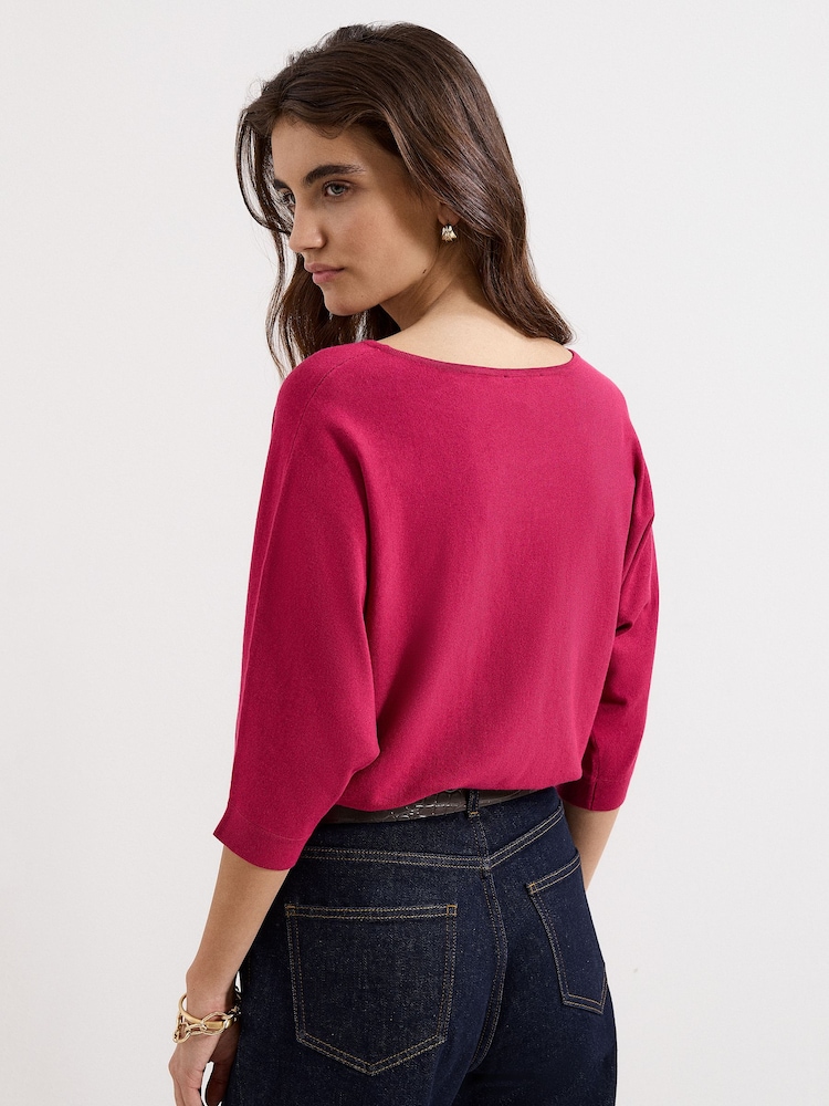 Phase Eight Red Cristine Knit Jumper - Image 2 of 6 Phase Eight Red Cristine Knit Jumper - Image 2 of 6