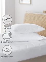 Soft 2 Pack Sleep In Comfort Pillows - Image 2 of 2