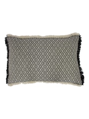 Riva Paoletti Monochrome Tangier Woven Rectangular Polyester Filled Cushion - Image 1 of 3