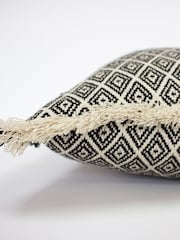 Riva Paoletti Monochrome Tangier Woven Rectangular Polyester Filled Cushion - Image 2 of 3