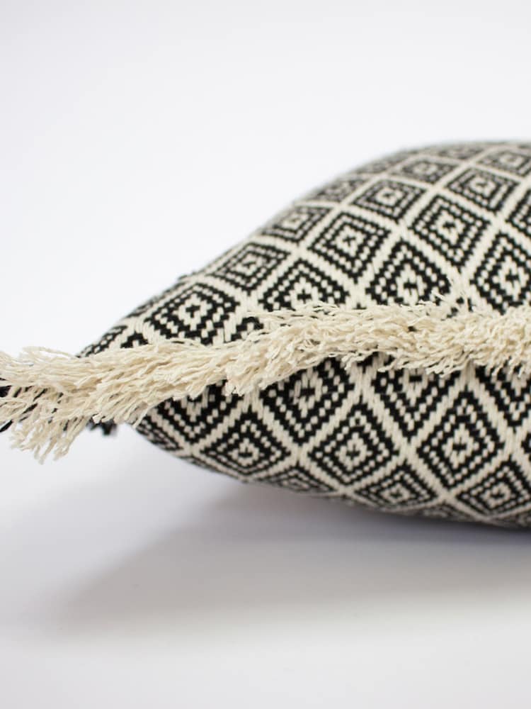 Riva Paoletti Monochrome Tangier Woven Rectangular Polyester Filled Cushion - Image 2 of 3