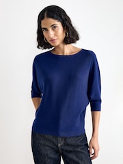Phase Eight Blue Cristine Knit Jumper - Image 1 of 6
