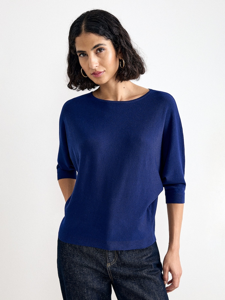 Phase Eight Blue Cristine Knit Jumper - Image 1 of 6