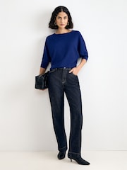 Phase Eight Blue Cristine Knit Jumper - Image 3 of 6