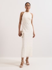 Phase Eight Cream Marie Beaded Dress - Image 1 of 7