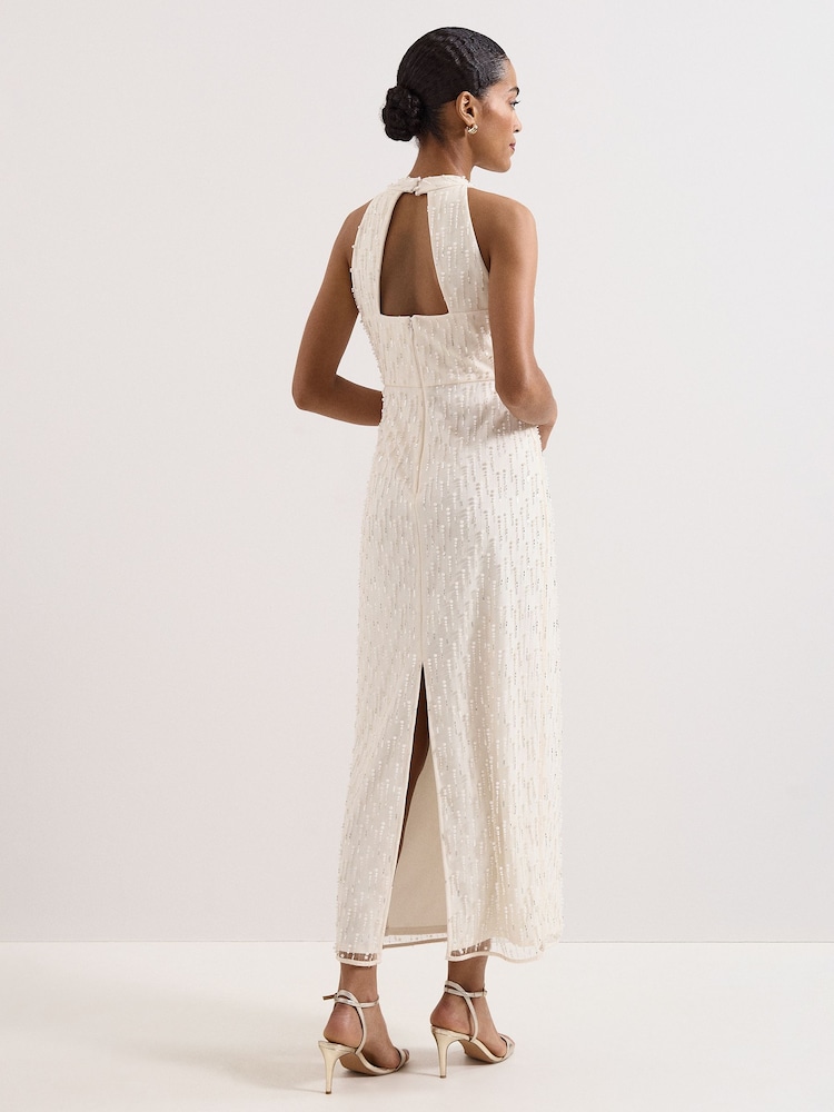 Phase Eight Cream Marie Beaded Dress - Image 2 of 7 Phase Eight Cream Marie Beaded Dress - Image 2 of 7