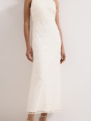 Phase Eight Cream Marie Beaded Dress - Image 6 of 7