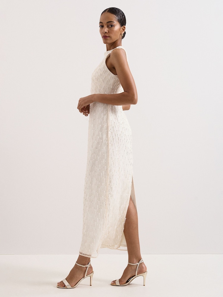 Phase Eight Cream Marie Beaded Dress - Image 7 of 7 Phase Eight Cream Marie Beaded Dress - Image 7 of 7