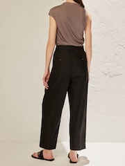 Black Premium Tailored Barrel Leg Trousers - Image 3 of 6
