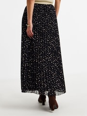 JD Williams Black Chiffon Pleated Midaxi Skirt - Image 3 of 4
