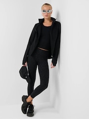 Sweaty Betty Black Leopard Print Full Length Power Workout Leggings - Image 4 of 6