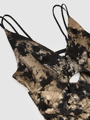 Reiss Black/Gold Rylie Metallic-Jacquard Strappy Cut-Out Maxi Dress - Image 8 of 8