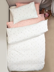 2 Pack Neutral Pink Ditsy Floral Duvet Cover and Pillowcase Set - Image 2 of 5