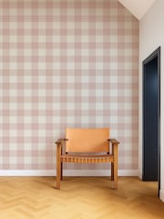 Scion Blush Pomona Central Check 10M Wallpaper - Image 2 of 4