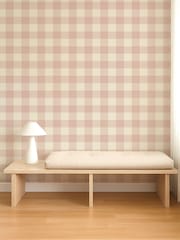 Scion Blush Pomona Central Check 10M Wallpaper - Image 3 of 4